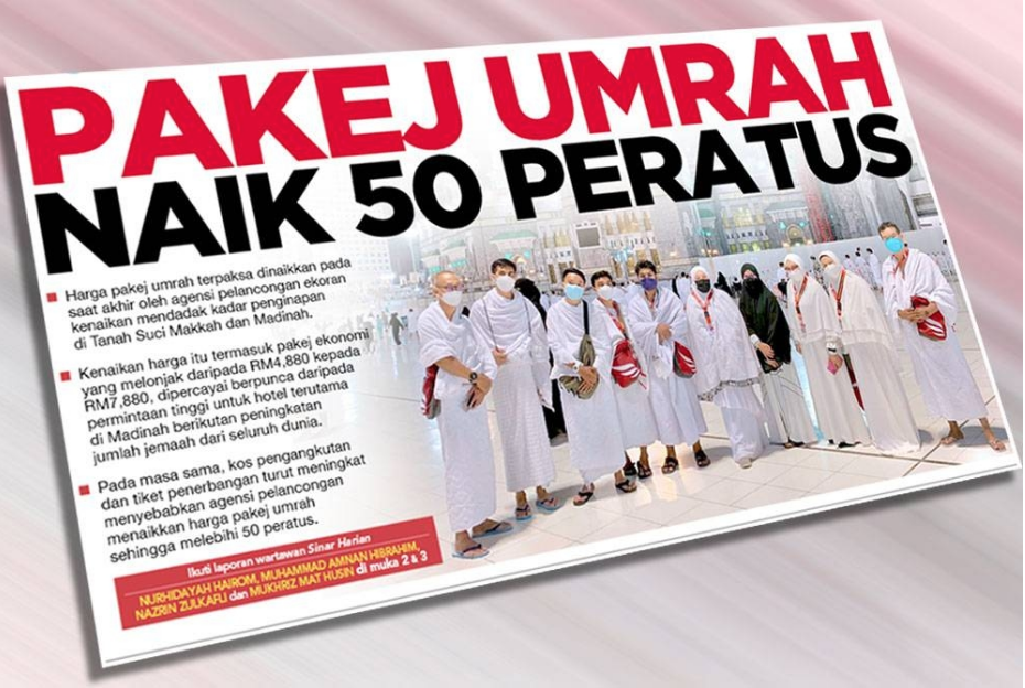 Pakej umrah naik 50 peratus